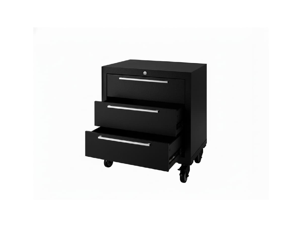 3-drawer rolling storage cabinet