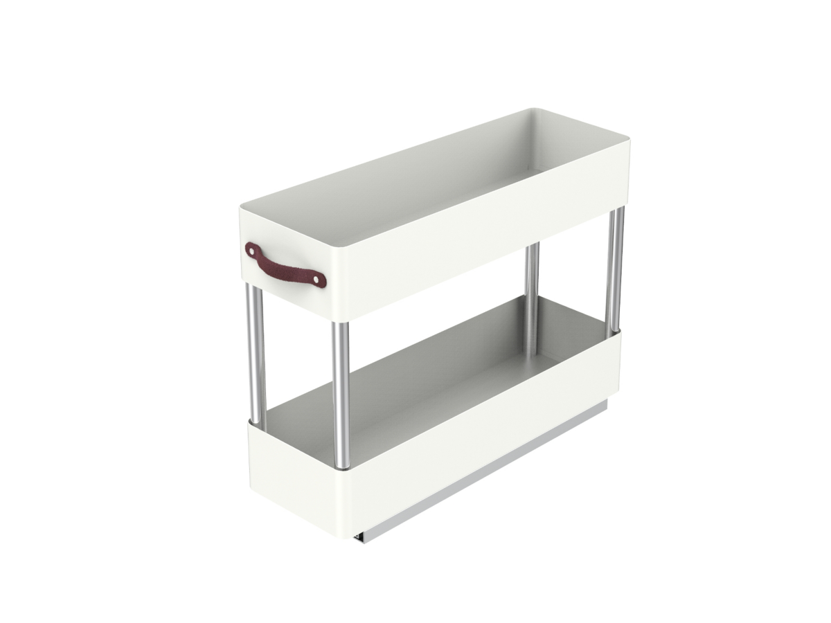 Double-layer pull-out cabinet basket