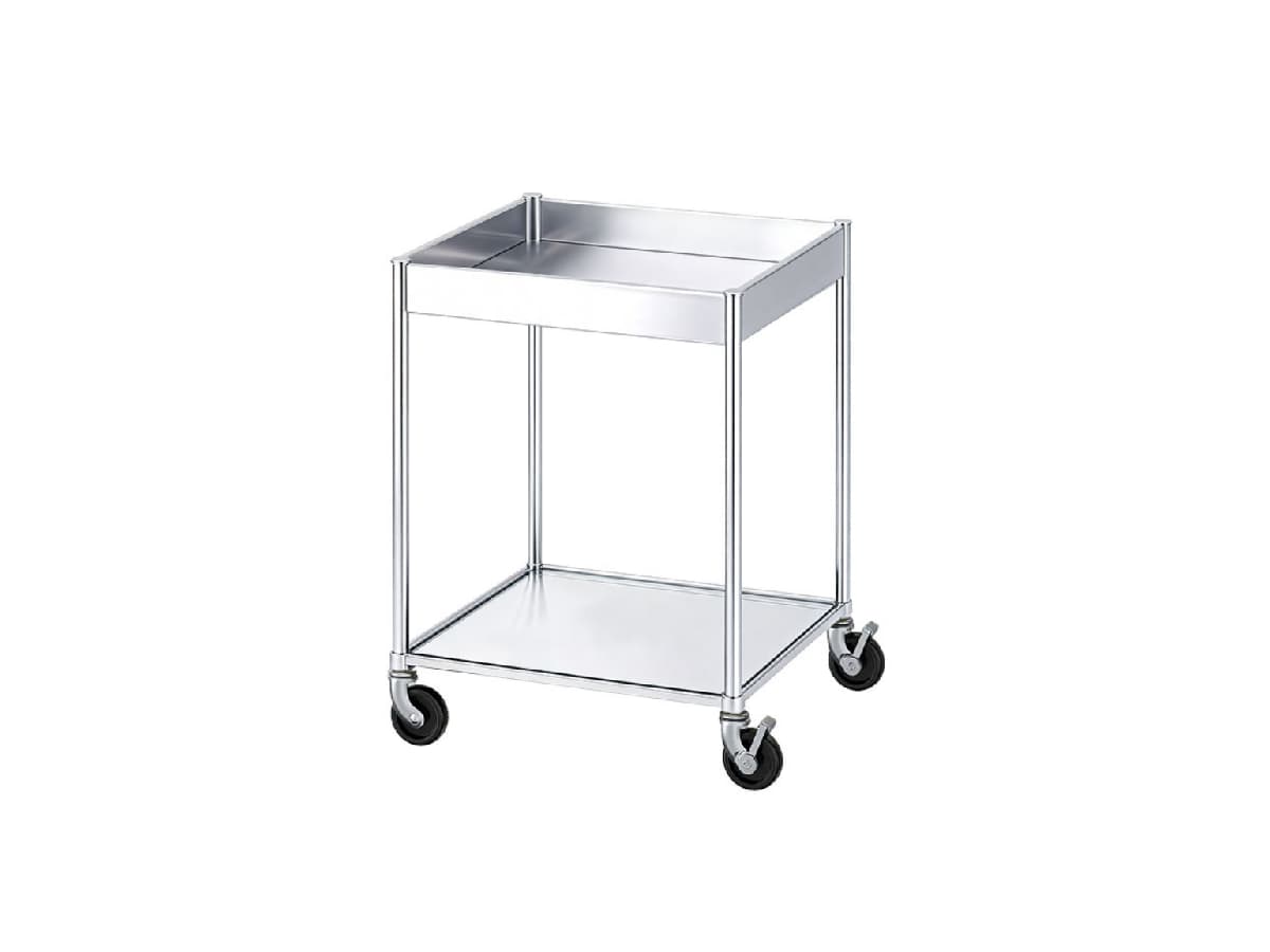 Mobile 2-tier utility storage cart with wheels