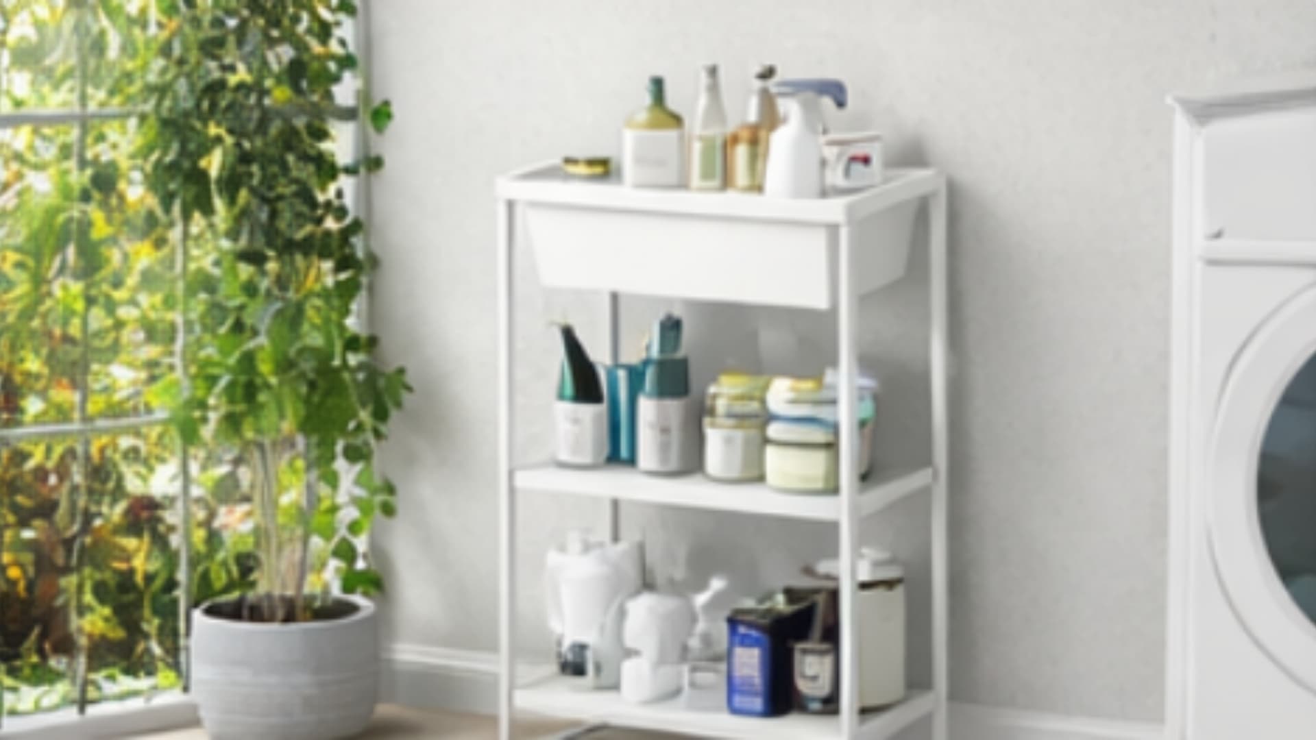 Heavy-duty 3-tier metal storage rack