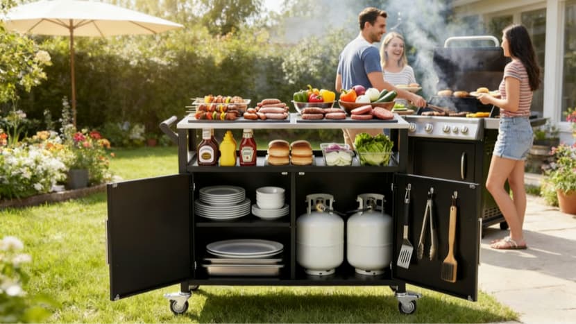 How to Choose the Best Outdoor Kitchen Rolling Prep Cart for Your BBQ Grilling Station?