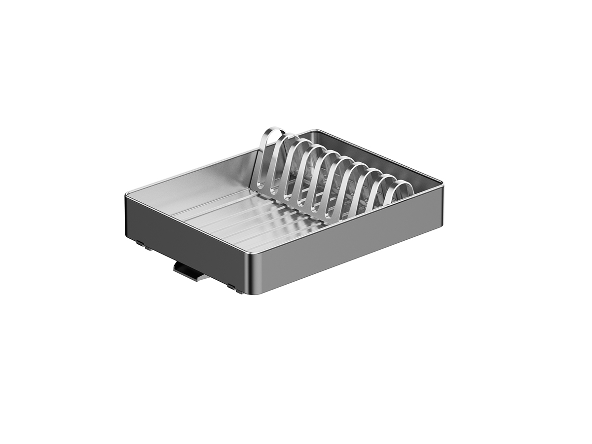 OEM Single Tier Metal Dish Drying Rack With Metal Frame & Removable Plate Holder